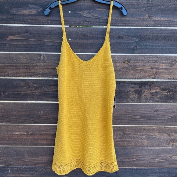 Reformation Andrea Dress Ochre Mini Size L Yellow - Picture 2 of 5